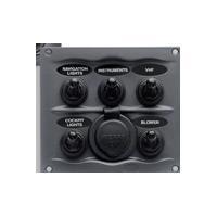BEP MARINE CONTOUR SWITCH PANEL 5 WAY GREY