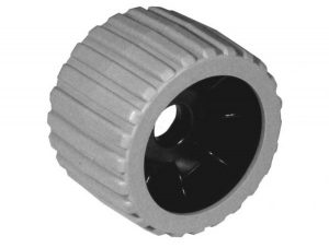 Grey plastic wobble roller 3"